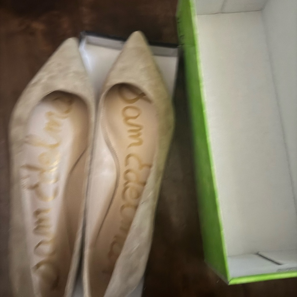 Sam Edelman Beige Pointed Toe Heels